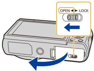 PANASONIC DMC TZ57 - Insertion de la batterie - 1
