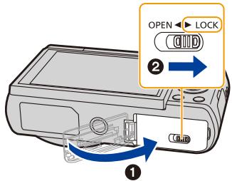 PANASONIC DMC TZ57 - Insertion de la batterie - 3