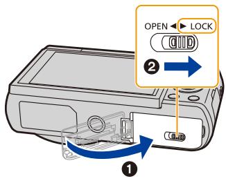 PANASONIC DMC TZ57 - Insertion et retrait de la Carte (en option) - 3