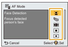 PANASONIC DMC TZ57 - Appuyez sur / pour selectionner le réglage, puis appuyez sur [MENU/SET]. - 2