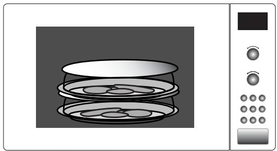 FAGOR MW4-245GEX  - 01-05 - Funzione Duo : riscaldamento su 2 piani - 1