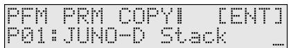 ROLAND JUNOD - Copier les réglages d'effets "perFORM (performance) - 1