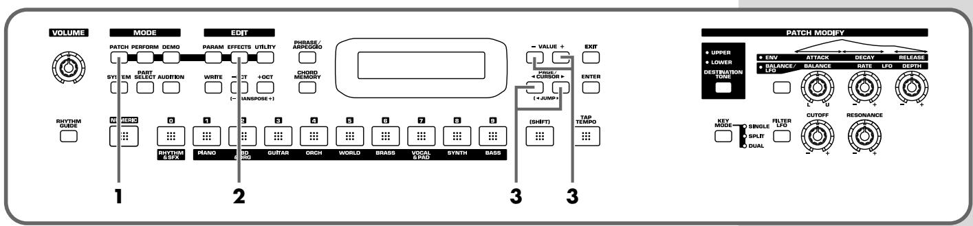ROLAND JUNOD - Activation et coupure des effets (master effects switch) - 1
