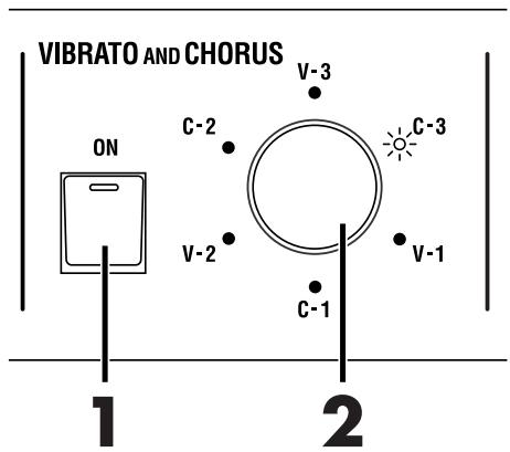 VIBRATO AND CHORUS ON C-2 V-3 C-3 V-2 C-1 V-1 1 2