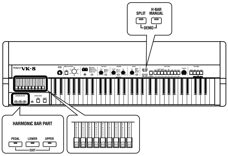 ROLAND VK8 - Les trois parties de l'orgue - 1