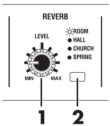ROLAND VK8 - Ajout d'une ambiance sonore (Reverb) - 1