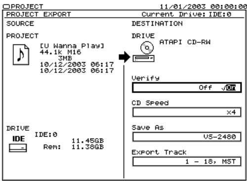 ROLAND VS2000CD - Exporter un projet vs-2000 - 1