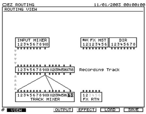 ROLAND VS2000CD - Utilisation de l'écran EZ routing pour le report de pistes - 4