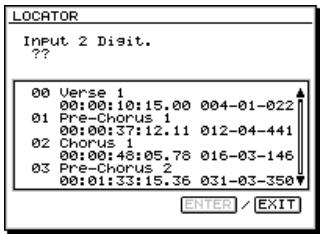 ROLAND VS2000CD - Rappel d'un locator en mode de sécurité - 1