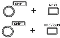 ROLAND VS2000CD - Utilisation des touches previous et NEXT - 2