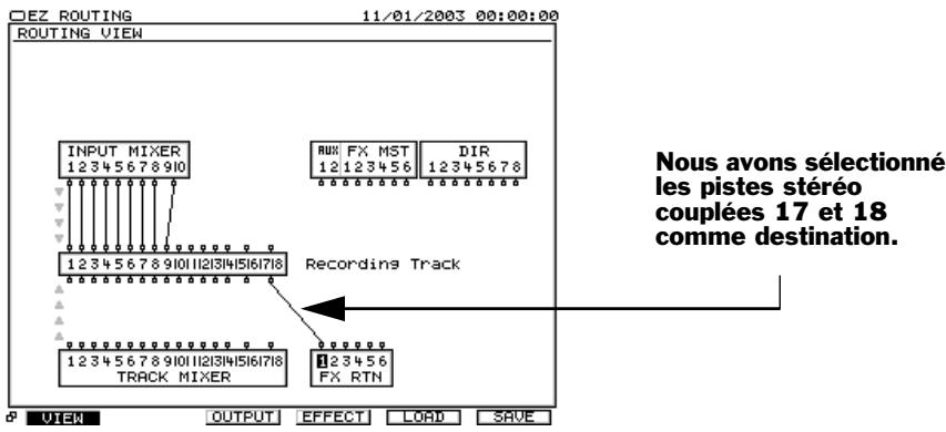 ROLAND VS2000CD - Routage de retour d'effets sur l'écran EZ routing VIEW - 3