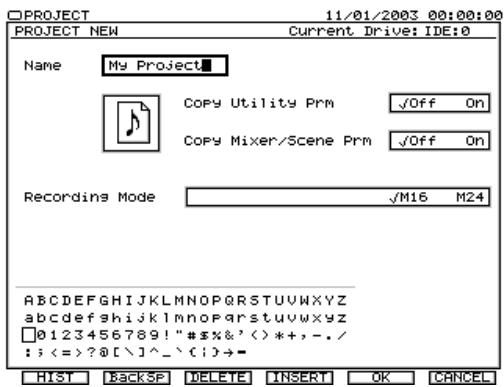 ROLAND VS2000CD - Création d'un nouveau projet - 1