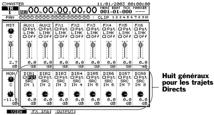 ROLAND VS2000CD - Configuration d'un trajet direct - 2