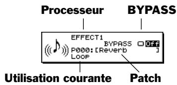 ROLAND VS2000CD - Information dans les blocs d'effets - 1