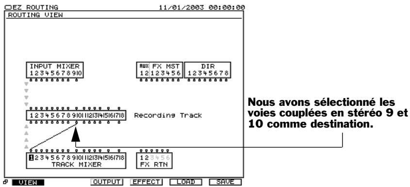 ROLAND VS2000CD - Utilisation de l'écran EZ routing pour le report de pistes - 3