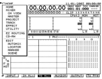 ROLAND VS2000CD - Menu déroulants - 1