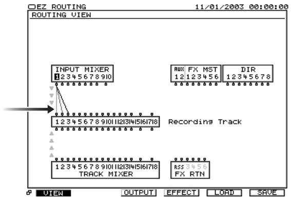 ROLAND VS2000CD - Routage des signaux d'entrée sur l'écran EZ routing VIEW - 2