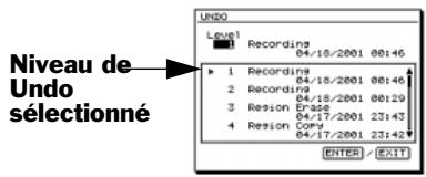ROLAND VS2000CD - Annulation d'un enregistrement de piste ou d'une édition - 1
