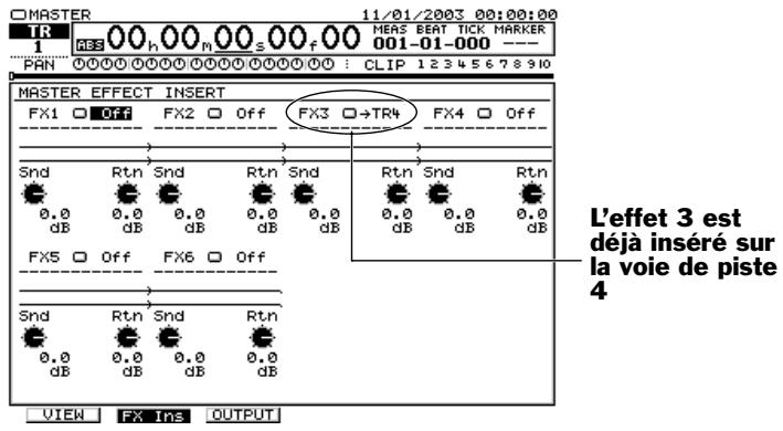 ROLAND VS2000CD - Insertion d'effets sur le bus MASTER - 1