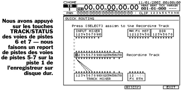 ROLAND VS2000CD - Routage rapide d'un report de pistes - 4