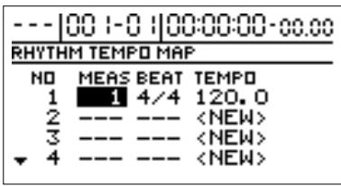 ROLAND BR-1180CD - Réglage du tempo pour chaque mesure (tempo map) - 2