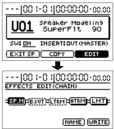 ROLAND BR-1180CD - Édition des réglages de modélisation d'enceintes - 1