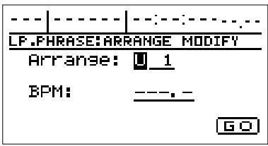 ROLAND BR-1180CD - Modifier toutes les phrases de boucle de l'arrangement rythmique besoini (arrange modify) - 1