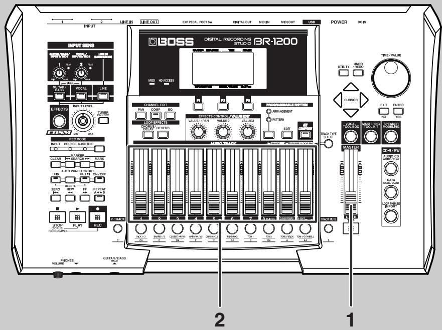 ROLAND BR-1200CD - Régler le volume - 1