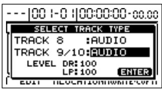 ROLAND BR-1200CD - A la page principale, appuyez sur [TRACK TYPE SELECT]. - 1