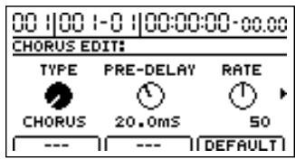 ROLAND BR-1200CD - Appliquer un effet chorus, delay ou doubling - 2