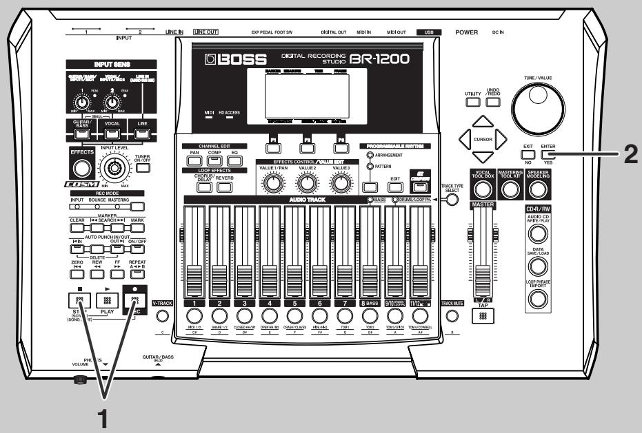 ROLAND BR-1200CD - Sauvegarder votre morceau (Song Save) - 1