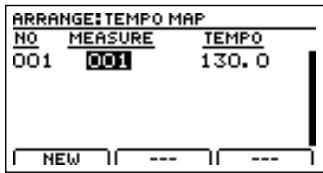 ROLAND BR-1200CD - Spécifier le tempo des mesures (Tempo Map) - 3