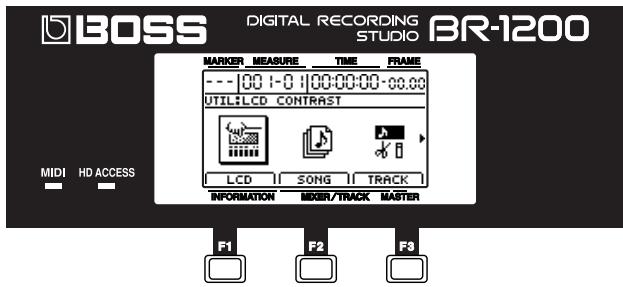 ROLAND BR-1200CD - Boutons FUNCTION ([F1]~[F3]) - 1