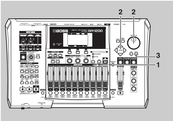 ROLAND BR-1200CD - Définition du type de piste - 1