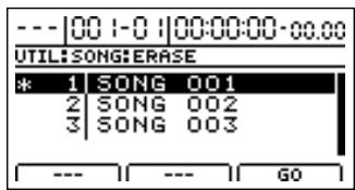 ROLAND BR-1200CD - Effacer des morceaux (Song Erase) - 3