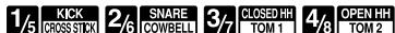 ROLAND BR-864 - Si INPUT SELECT [GUITAR/BASS] ou [MIC] sont allumés - 8
