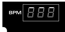 ROLAND DJ-2000 - Puis la valeur BPM apparait. - 2