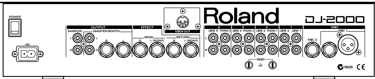 ROLAND DJ-2000 - Relevé de réglages 2 (réglages généraux) - 1