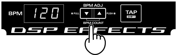 ROLAND DJ-2000 - Par les touches de réglage BPM (réglage manuel) - 1