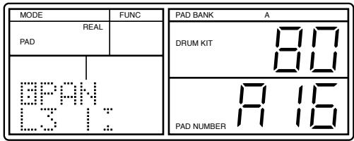 MODE REAL PAD B:40 D:12 FUNC PAD BANK A DRUM KIT 80 PAD NUMBER 916