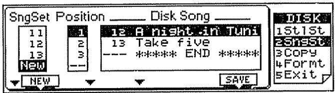ROLAND E-96 - Compilation d'un song set - 1