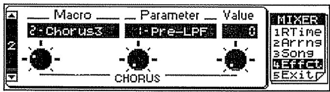 ROLAND E-96 - Paramètres reverb - 2