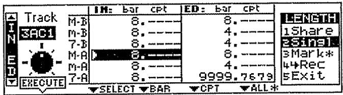 ROLAND E-96 - Spécifier la longueur du motif - 1