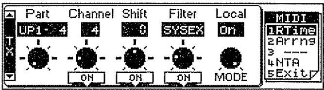 ROLAND E-96 - Canaux de transmission (TX) et interrupteurs - 1