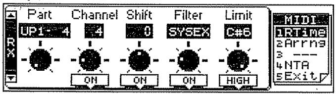 ROLAND E-96 - Canaux de réception (RX) - 1