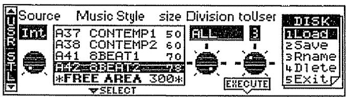 ROLAND E-96 - Copier des divisions entières avec load (toutes pistes, quelques divisions) - 1