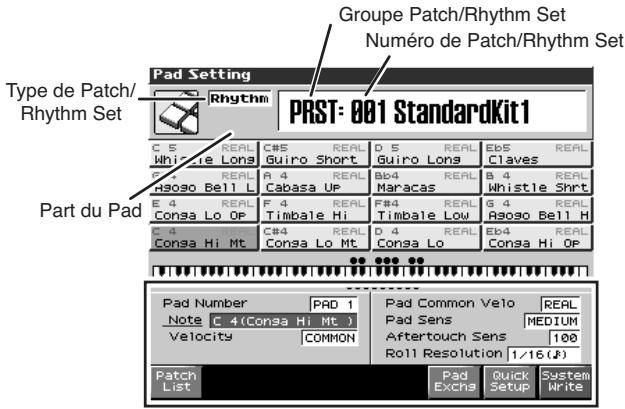 ROLAND FANTOM X7 - Appuyez sur [PAD SETTING] - 1