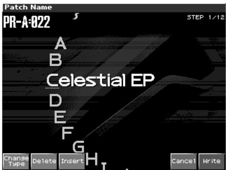ROLAND FANTOM X7 - Sauvegarde d'un patch nouvellement créé (write) - 2