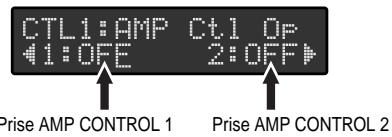 CTL1:AMP Ct1 Op 41:OFF 2:OFF Prise AMP CONTROL 1 Prise AMP CONTROL 2