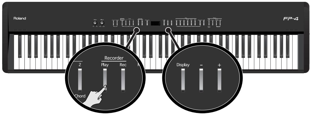 ROLAND FP-4 - Écouter les morceaux enregistrés dans la mémoire interne - 2